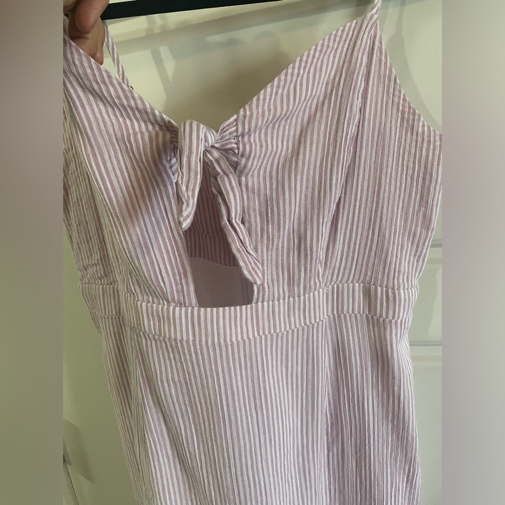 Honey Punch MiniDress Stripes Pink White Sleeveless Scoop Neckline Size M - Picture 5 of 14